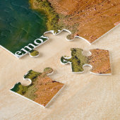 アリゾナ州グラン峡谷、馬蹄ベンド写真 ジグソーパズル (側面)