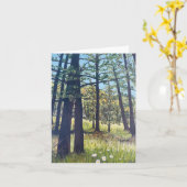 アリゾナ州グレアの森でのハイキング カード (黄色い花)