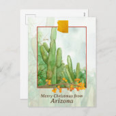 アリゾナ州サグアーロ・サボツのメリークリスマス シーズンポストカード (正面/裏面)