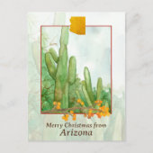 アリゾナ州サグアーロ・サボツのメリークリスマス シーズンポストカード (正面)