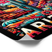 アリゾナ州シャツアズレトロデザートカボスファミリー ポスター (角)