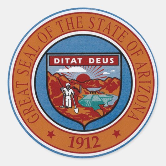 アリゾナ州シール ラウンドシール (正面)