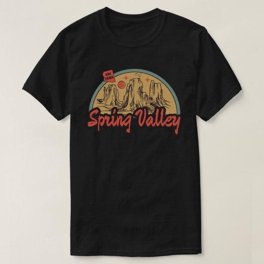 アリゾナ州スプリングバレーTシャツ Tシャツ (デザイン正面)