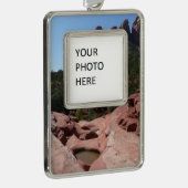 アリゾナ州セドナにある7つの神聖なプール シルバープレートフレームオーナメント (右)