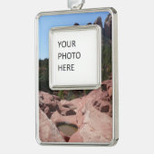 アリゾナ州セドナにある7つの神聖なプール シルバープレートフレームオーナメント (左)