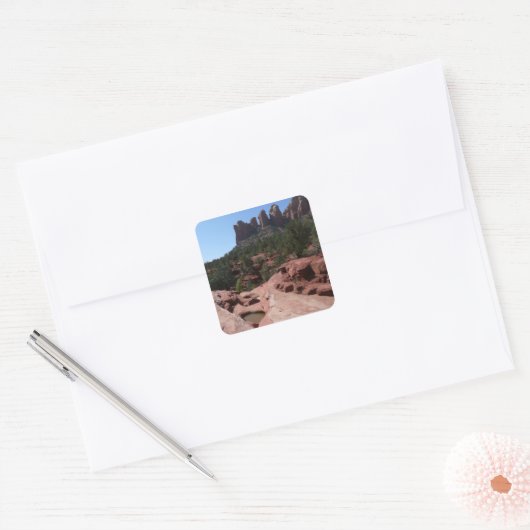 アリゾナ州セドナにある7つの神聖なプール スクエアシール (封筒)