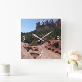アリゾナ州セドナにある7つの神聖なプール スクエア壁時計 (ホーム)