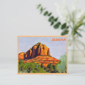 アリゾナ州セドナのベル絵画ロックはがき ポストカード (スタンド正面)