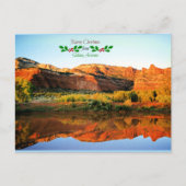 アリゾナ州セドナのメリークリスマス ポストカード (正面)