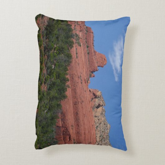 アリゾナ州セドナの蒸気船ロック写真 アクセントクッション (裏面(縦))