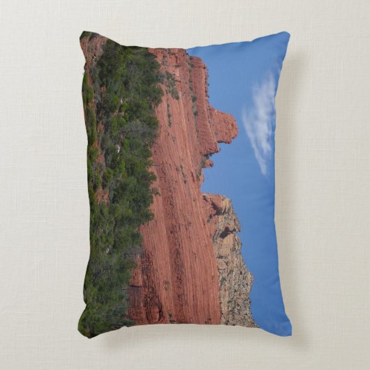 アリゾナ州セドナの蒸気船ロック写真 アクセントクッション (正面(垂直))