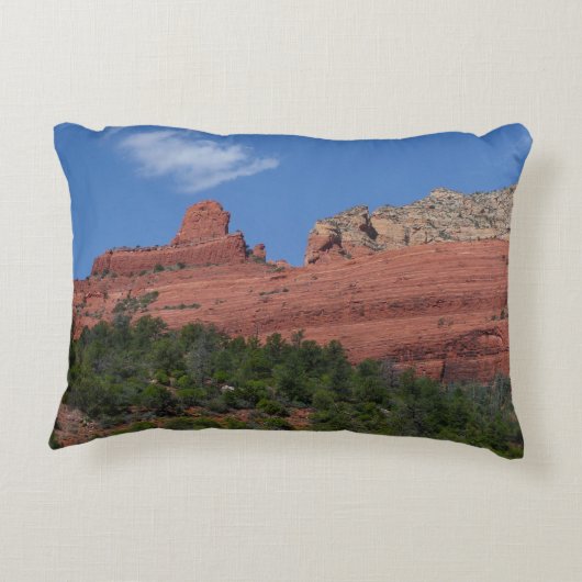 アリゾナ州セドナの蒸気船ロック写真 アクセントクッション (裏面)