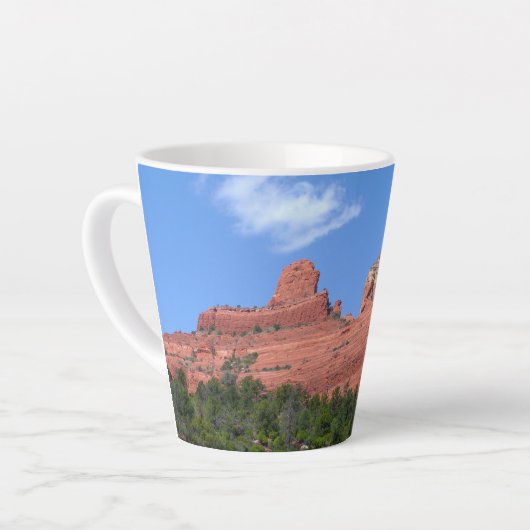 アリゾナ州セドナの蒸気船ロック写真 カフェラテマグ (左アングル)