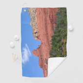 アリゾナ州セドナの蒸気船ロック写真 ゴルフタオル (インサイチュ)