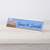 アリゾナ州セドナの蒸気船ロック写真 デスクネームプレート (正面)