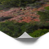 アリゾナ州セドナの蒸気船ロック写真 ポスター (角)