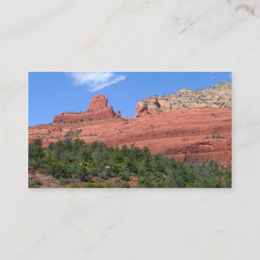 アリゾナ州セドナの蒸気船ロック写真 名刺 (裏面)