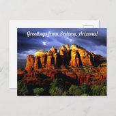 アリゾナ州セドナポストカードからの挨拶 ポストカード (正面/裏面)