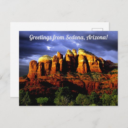 アリゾナ州セドナポストカードからの挨拶 ポストカード (正面/裏面)