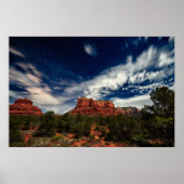 アリゾナ州セドナ上空のムーンライト ポスター (正面)