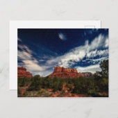 アリゾナ州セドナ上空のムーンライト ポストカード (正面/裏面)