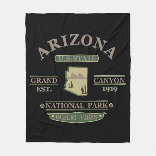 アリゾナ州セドナ国立公園グランドキャニオン フリースブランケット (正面)