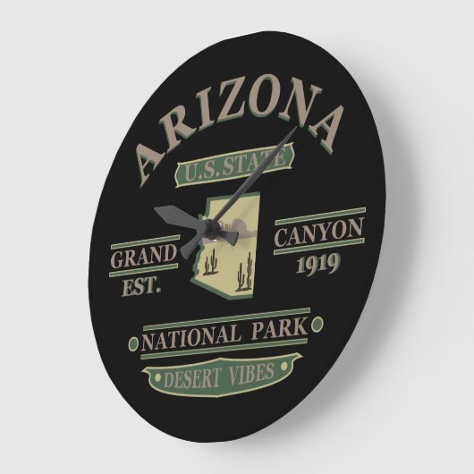 アリゾナ州セドナ国立公園グランドキャニオン ラージ壁時計 (傾斜)