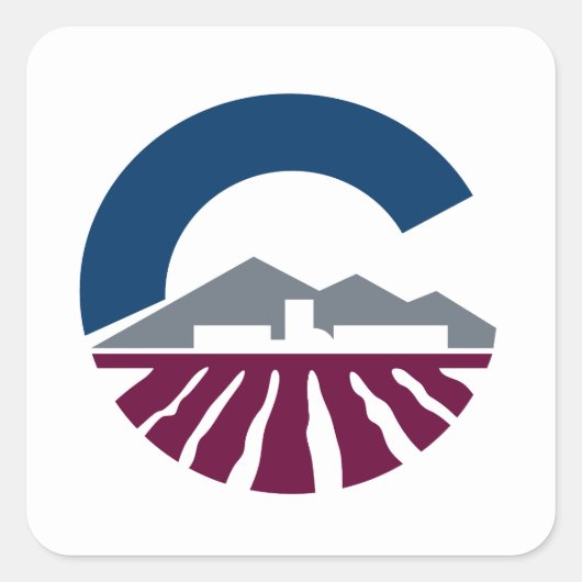 アリゾナ州チャンドラー国旗 スクエアシール (正面)