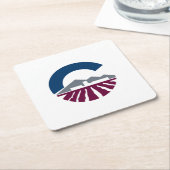 アリゾナ州チャンドラー国旗 スクエアペーパーコースター (アングル)