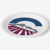 アリゾナ州チャンドラー国旗 ペーパープレート (アングル)