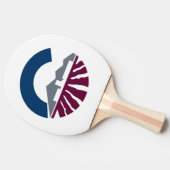 アリゾナ州チャンドラー国旗 卓球ラケット (横)