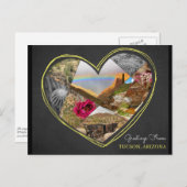 アリゾナ州ツーソンからの挨拶♥はがき ポストカード (正面/裏面)