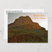 アリゾナ州ツーソンのソンブレロピーク ポストカード (正面/裏面)