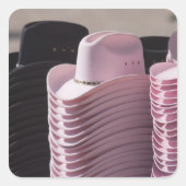 アリゾナ州ツーソン。カウボーイの帽子男性へと女性 スクエアシール (正面)