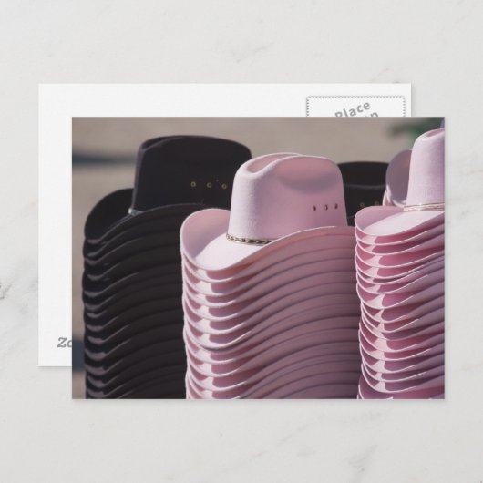 アリゾナ州ツーソン。カウボーイの帽子男性へと女性 ポストカード (正面/裏面)