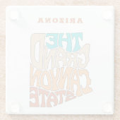 アリゾナ州ニックネームワードアート ガラスコースター (裏面)