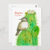 アリゾナ州バードサボズワレン白花 ポストカード (正面/裏面)