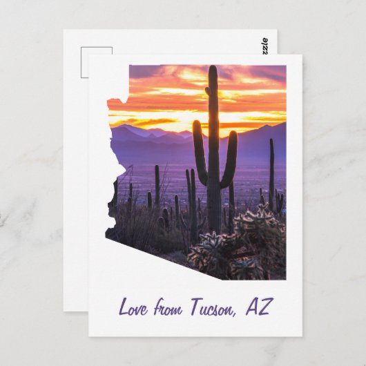 アリゾナ州パーソナライズされた概要写真旅行 ポストカード (正面/裏面)