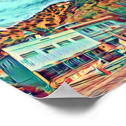 アリゾナ州ビスビーのオリジナルアートのポスター ポスター (角)