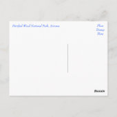 アリゾナ州ピトリファイドフォレストナショナルパーク ポストカード (裏面)