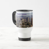 アリゾナ州フェニックスのダウンタウンビュー トラベルマグ (正面左)