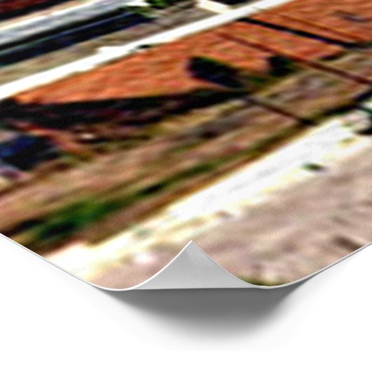 アリゾナ州フェニックスのダウンタウンビュー ポスター (角)