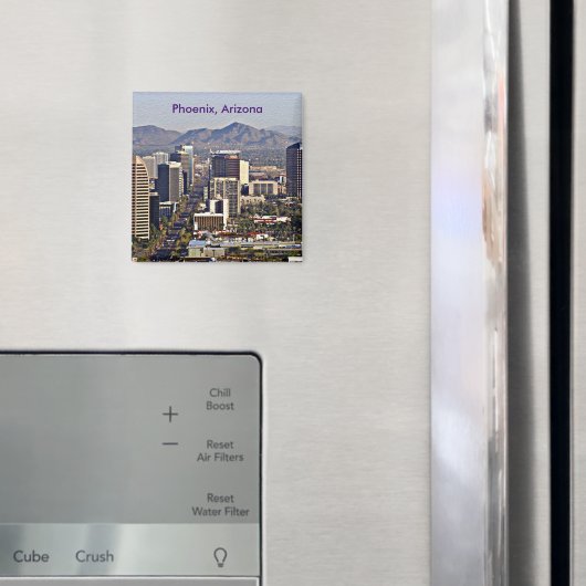 アリゾナ州フェニックスのダウンタウンビュー マグネット (インサイチュ (冷蔵庫))