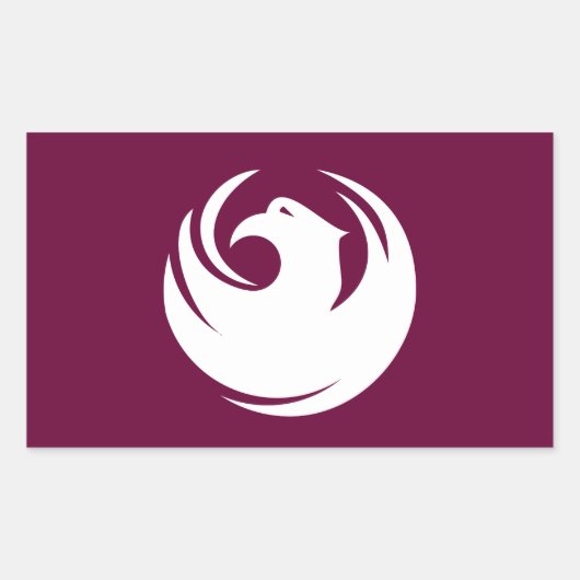 アリゾナ州フェニックス国旗 長方形シール (正面)