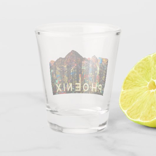 アリゾナ州フェニックス落書きショットグラス ショットグラス (裏面)