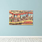 アリゾナ州フラッグスタッフ – ラージレターシーン キャンバスプリント (インサイチュ (ウッドフロア))