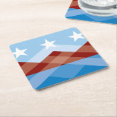 アリゾナ州ペオリア国旗 スクエアペーパーコースター (アングル)