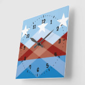 アリゾナ州ペオリア国旗 スクエア壁時計 (傾斜)