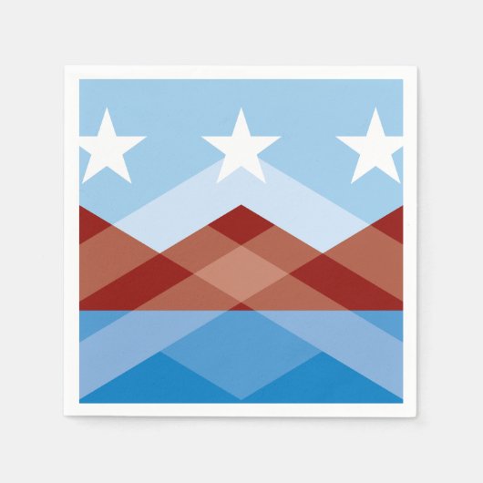 アリゾナ州ペオリア国旗 スタンダードカクテルナプキン (正面)