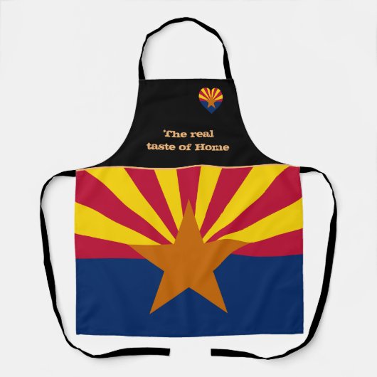 アリゾナ州ホーム&アリゾナ州旗の趣味/USA料理 エプロン (正面)
